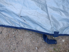 Hopeanharmaa fullneck Bucas Rain Protector, SMALL/135 cm