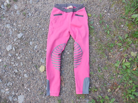 Pinkit 122/128 cm ratsastushousut polvigripeillä 