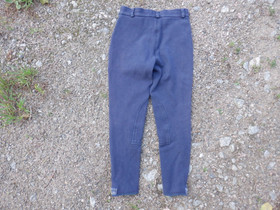 Tummansiniset ratsastushousut kangaspolvipaikoilla 146/152 cm