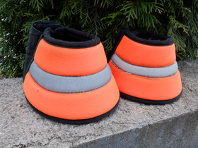 Oranssit Equitare heijastinputsit tuplatarroilla M/L