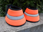 Oranssit Equitare heijastinputsit tuplatarroilla M/L