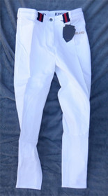 UUDET Kingsland 38 valkoiset ratsastushousut kangaspolvipaikoilla