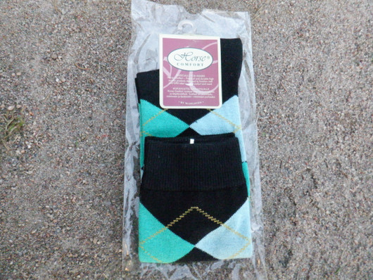 UUDET ratsastussukat, musta-turkoosi, koko 31-34 eli XS