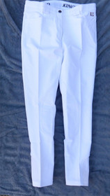 UUDET Kingsland 38 valkoiset ratsastushousut kangaspolvipaikoilla