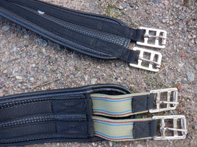 Musta hieman anatomisesti muotoiltu satulavyö neopreeni/sympatex 140cm