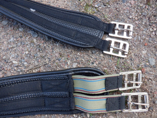 Musta hieman anatomisesti muotoiltu satulavyö neopreeni/sympatex 140cm