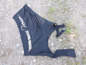 Elastinen musta lapasuoja polyesteristä, M koko