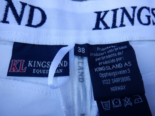UUDET Kingslandin 38 koon valkoiset ratsastushousut kokopaikoilla