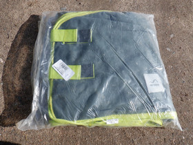 UUSI tummanharmaa fleeceloimi limenvihreällä kantilla 155 cm