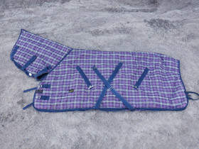 Liilaruudullinen sisätoppaloimi fullneck, n. 150-200 g täyte 150 cm