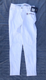 UUDET Kingsland 38 valkoiset ratsastushousut kangaspolvipaikoilla