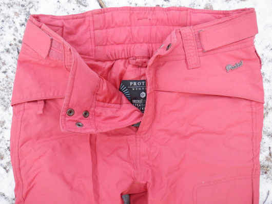 Punaiset waterproof toppahousut pieni M
