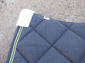 UUSI Harmaa kouluhuopa limen vihreillä kanteilla FULL