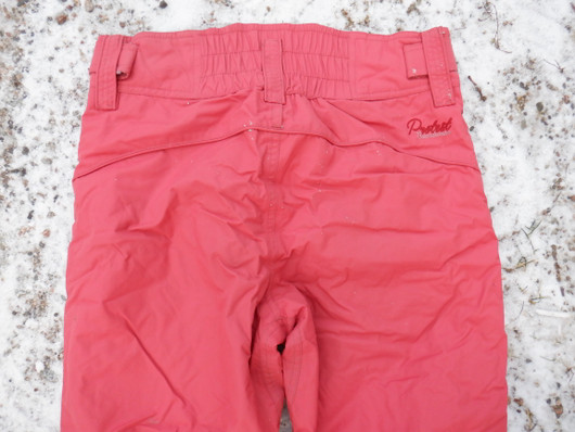 Punaiset waterproof toppahousut pieni M