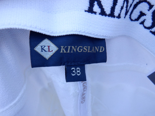 UUDET Kingsland 38 valkoiset ratsastushousut kangaspolvipaikoilla