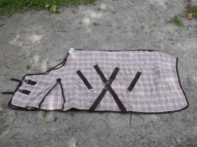 Ohut vaaleanpuna-ruskearuudullinen talli/kesäloimi 150 cm 