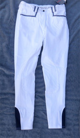 UUDET Kingsland 38 valkoiset ratsastushousut kangaspolvipaikoilla