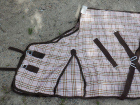 Ohut vaaleanpuna-ruskearuudullinen talli/kesäloimi 150 cm 