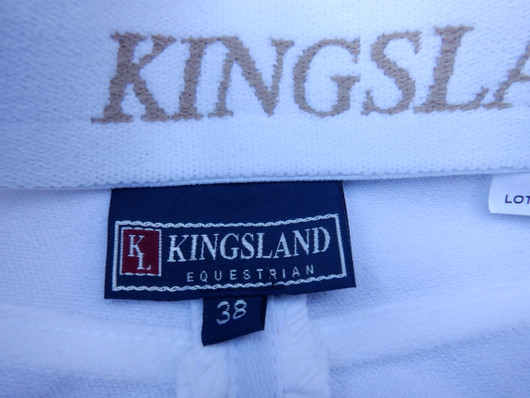 UUDET Kingsland 38 valkoiset ratsastushousut kangaspolvipaikoilla