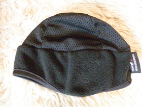 Kypärämyssy, fleece + verkkokangas, musta, lasten koko(?)