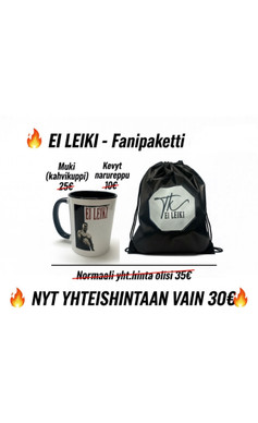 Fanipaketti - Kahvikuppi + kevyt treenikassi