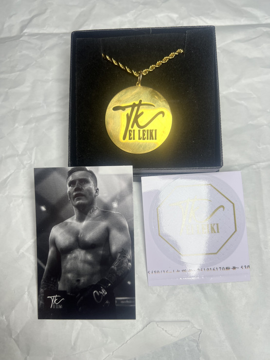 Pyöreä Ei Leiki -kullattu riipus ketjulla (+treenikassi) 