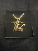 Ei Leiki -kullattu teräsriipus ketjulla (+treenikassi)