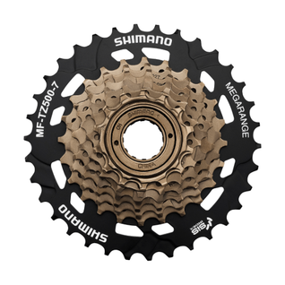 SHIMANO MF-TZ500-7 -kierrepakka, 7-vaihteinen 14–34T, pinnasuojuksella