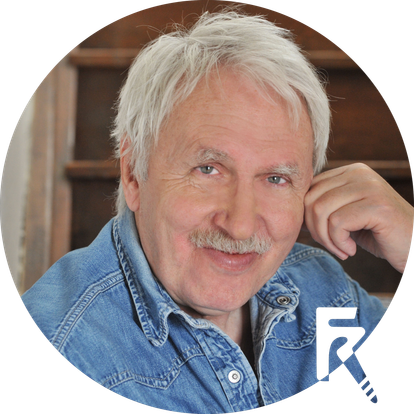 Tsekkiläinen kirjailija Jiri Kratochvil katsoo suoraan kohti kameraa, kasvokuva