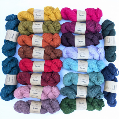 Sampo wool sock yarn, dyed