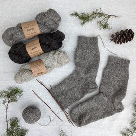 Sock pattern, in Finnish