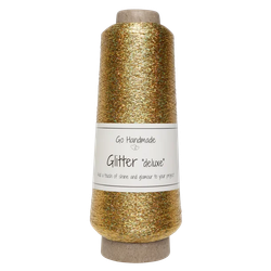 Glitter yarn, gold, 30 g