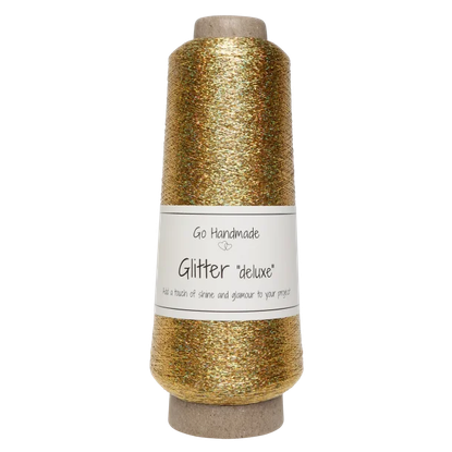 Glitter yarn, gold, 30 g
