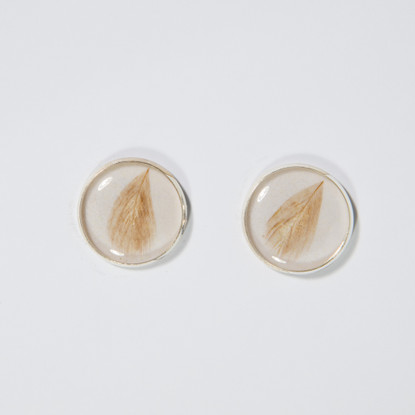 My little chicken earrings, white/beige