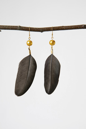 Golden Chicken earrings