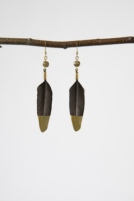 Golden Chicken earrings