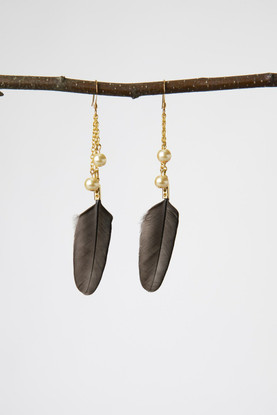 Golden Chicken earrings