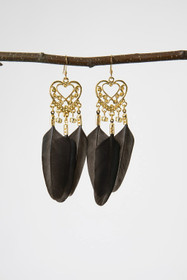 Golden Chicken earrings