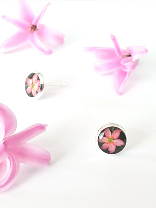 Clematis -stud earrings, small