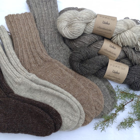 Perinteiset sukat Usko villasukkalangasta, ohje