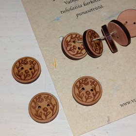 Button, 1 pcs, lingonberry