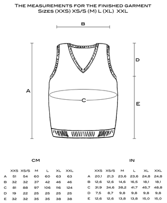Flowers and butterflies vest, pattern as a file