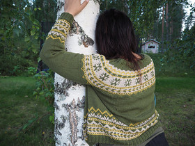 Marjatta villatakki, printtiohje neuleen lankojen ostajalle