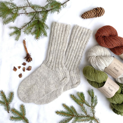 Sock pattern, in Finnish