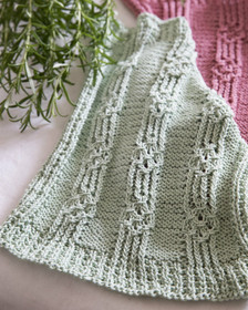 Kirsikankukka keittiöpyyhe, ohje lankatilauksiin kaupan päälle