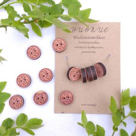 Buttons, 5 pcs, blueberry