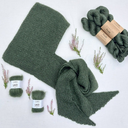 Helmi huppuhuivi, ohje lankatilauksiin kaupan päälle