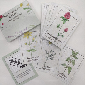 Ihtiriekkoknits, kasviaiheiset sukkakortit