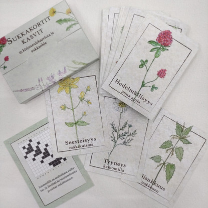 Ihtiriekkoknits, kasviaiheiset sukkakortit