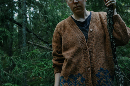 Mustikkametsä villatakki, printtiohje